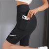 Women's Yoga Pants High Waist Fitness Fifth Pants Ladies Pocket Sport Leggings