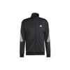Logo Print Striped Trim Moisture-Wicking Sports Jacket Men Outerwear Black HT7176