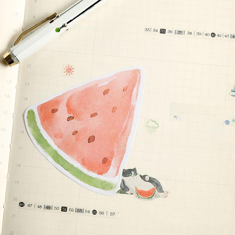 1 Pieces Cute Kawaii Natural Fruits Sticky Note Memo Pad Office Planner Sticker Stationery School Supplies Decoration Adhesive