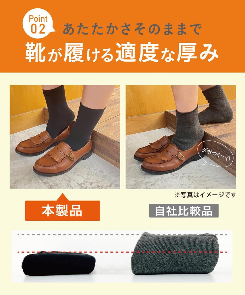 Okamoto Cocopita Warm Pile and 1 Sizes Half-Length Warmers, Moisture-Wicking, Heat-Retaining, Deodorizing, Pair, 335-700, Women's, Charcoal, 23-25