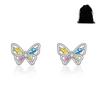 Zoomers Earrings Ladies Silver Earrings Butterfly Earrings First Piercing Second Piercing Compatible with Metal Allergies Cute Popularity Anniversary