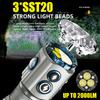 New RGB Powerful LED Flashlight Type-c Rechargeable Mini EDC Tactical Torch with Tail Magnet Emergency Fishing Camping Lantern