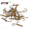 FTK Золотой длинный крючок без травы длиной 1,4-2,7 см, двойной стержень, рыболовный крючок с двойным крючком, рыболовные снасти, 20 шт., мягкая наживка