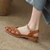 Simple One Strap Baotou Sandals Women's Spring and Summer Vintage Roman Sandals