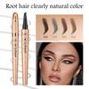 Miniature Fork Head Four-headed Eyebrow Pencil Liquid Natural Waterproof and Sweat-proof Not Smudged Brown Eyebrow Pencil