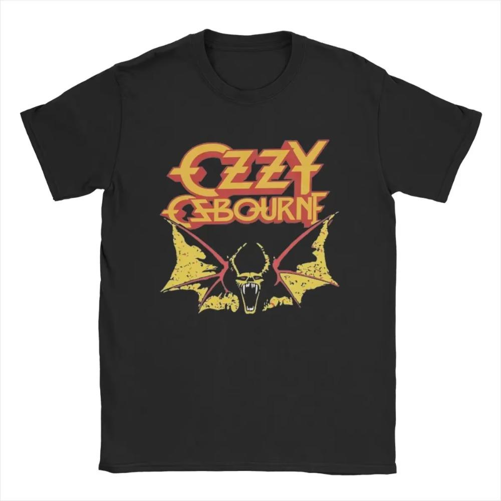 Men Ozzy Osbourne T Shirt Pure Cotton Tops Fun Short Sleeve Crewneck Tee Shirt Graphic T-Shirts