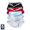 5Pcs Breathable Cotton Panties Women's Underwear Briefs Ladies Underpants Feamle Lingerie Size M-XXL