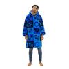 Unisex Adult Checked Fleece Sherpa Lined Oversized Blanket Hoodie
