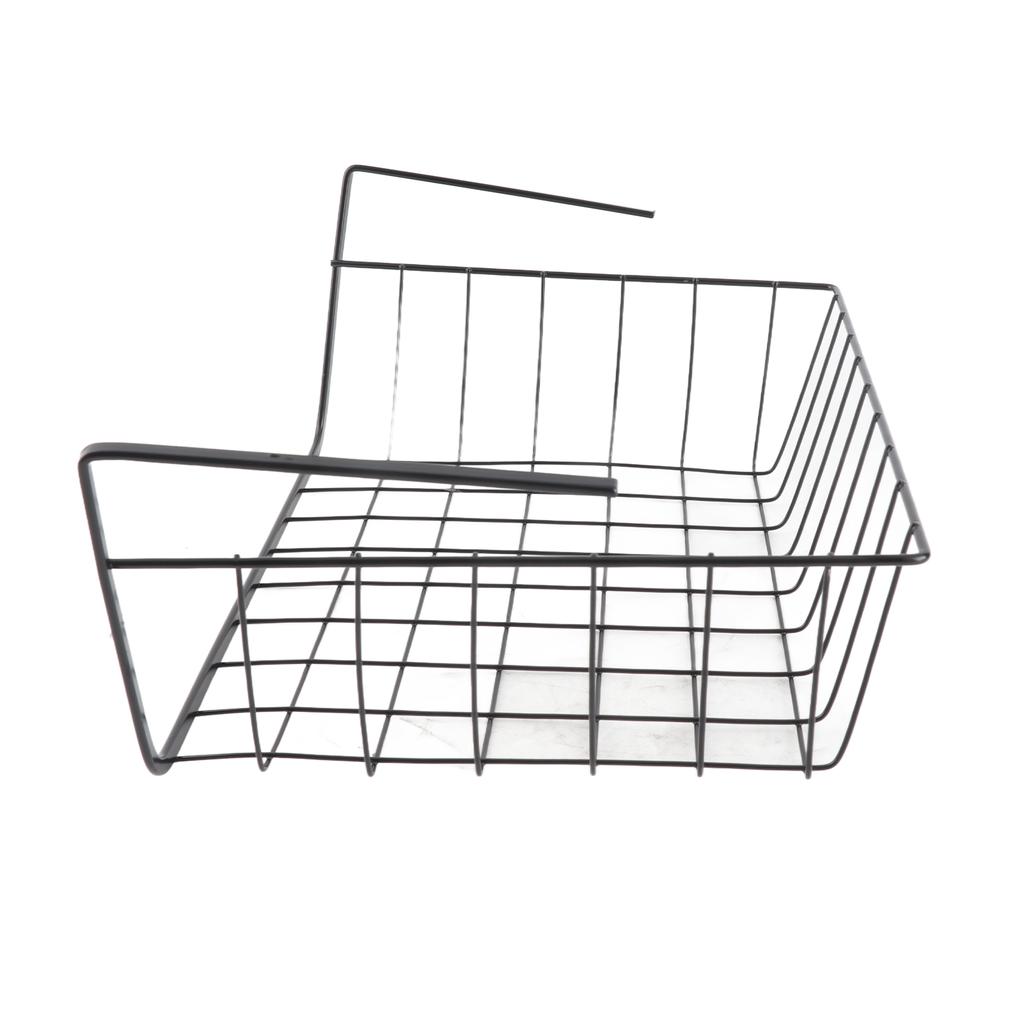 Under Shelf Storage Basket Multipurpose All Metal Under Shelf Wire Basket for Kitchen Office Pantry Desk Bookshelf