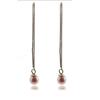 Boucles D'oreilles Luxenter En Argent 925 Avec Perle Blanche Finition En Rhodiée Largeur 6mm - Yedia