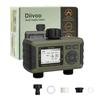 Diivoo 2 Zone Automatic Watering Timer Garden Irrigation Controller Outdoor With LCD Dispaly Waterproof Programmer for Lawn