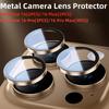 Metal Camera Lens Protector For iPhone 16 15 Pro Max Aluminum Lens Ring Case Glass for iPhone 16 Plus 16 Pro Max Lens Cover Cap