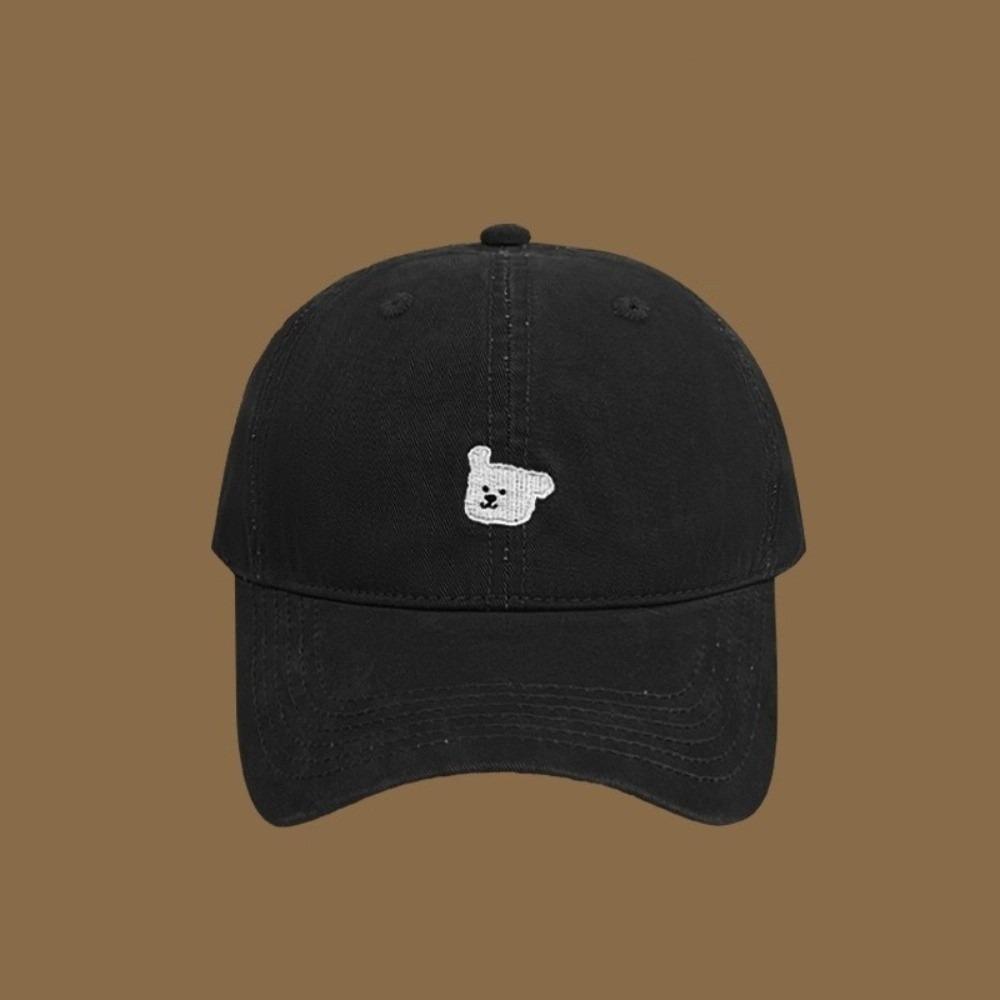 Korean Puppy Embroidery Cap Cotton Snapback Hat Trend Men Women Baseball Cap Outdoor