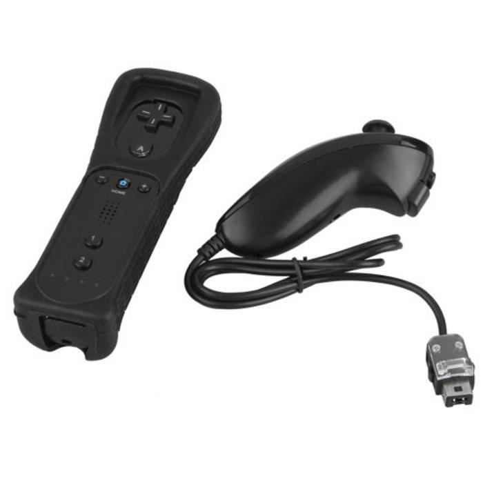 Joystick Remote Controller Nunchuck Remote Control Set for Nintendo Wii Games Black