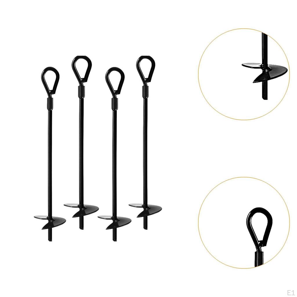 4Pcs Ground Anchors Tent Stakes Heavy Duty Accessories Camping Anchor Pegs for