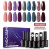MAYJAM 12pcs/set Nail Gel Polish 8ML Blue Glitter Purple Gray Gel Nail Polish Kit Soak Off UV LED Nail Lamp Gel Nail Kit Valentines Day Gifts