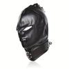Erotic Sexy Headgear Mask Full Head Zip Up Open Mouth Eyes Mask Hood PU Leather Thickened Head Cover Adult Sex Toy Alternative Couple Flirting Sex Toy