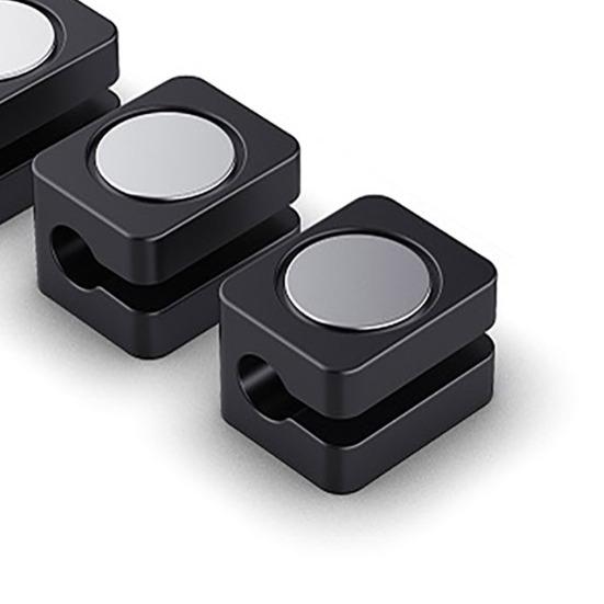 Cable Organizer Adjustable Cable Magnetic Holder Clip Self-adhesive Cord Under Home Office Nightstand Desk Wall Cable