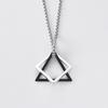 Men Necklace Triangle Square Pendant Necklace Dating Work Party Versatile Style Necklace Clothing
