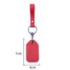 PU Leather Card Holder Keychain Key Ring Door Lock Access Tags ID Card Case Keychain Access Card Bag Key Tag Ring
