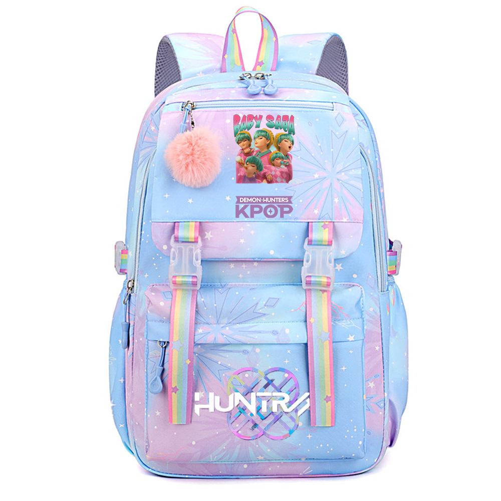 Cute Anime K-Pop Demon Hunters Printed Large Capacity Waterproof Backpack Teenger Student Girl Boy Schoolbag Bookbag Women Travel Bag Rucksak