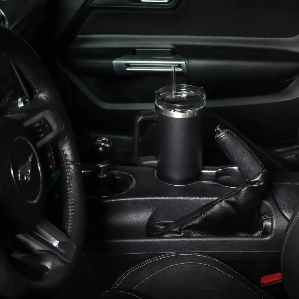 40 Oz Stainless Steel Insulated Mug with Handle and Straw Leak Proof Insulated Travel Coffee Mug Fits In Car Cup Holders