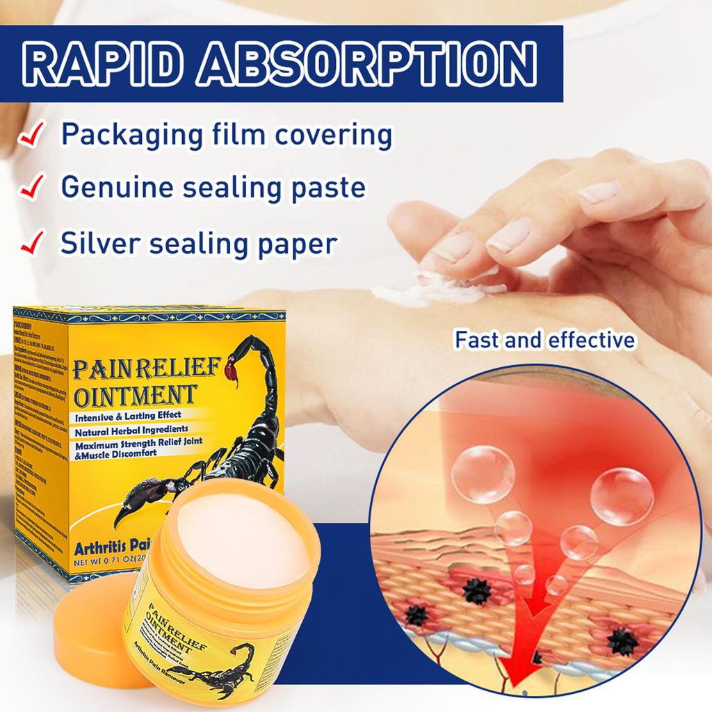 Мазь от боли в суставах Уменьшает артрит Растяжение мышц Обезболивающий крем для шеи, плеча, поясницы, ноги 0,71 унции