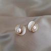1 Pair Elegant Simulation Pearl Stud Earrings For Women Fashion Girl Party Jewelry Accessories