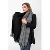 Double Sided Houndstooth Pattern Women's Shoulder Shawl