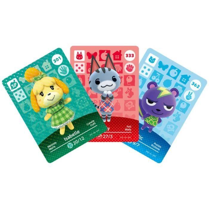 Cartes Amiibo - Animal Crossing Série 4 • Contient 3 Cartes Dont 1 Spéciale
