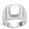 Men's Signet Ring Silver 'Charles' (rhodium) - 14x14 Mm
