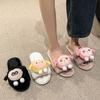 Non-slip Indoor Out Soft-soled Cotton Slippers 2025 Autumn and Winter New Cute Cartoon Slippers Women's Home Slippers