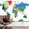Photomural World Map Washable Fleece 520x318