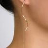 Korean Fashion Long Tassel Threader Earrings For Women Simple Long Chain Earring Party Wedding Jewelry Gifts