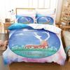 Fashion Home Bedding Quilt Cover Bedroom Home Quilt Cover Pillowcase 3D Printed Animal Quilt Cover Set Deer Motif Bedroom Bedding