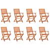 Day and Night - Day and Night Folding Garden Chairs 8 Pcs Solid Eucalyptus Wood