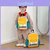 Toddler Backpack With Color Collision Design Polyester Fiber Texture Daily For