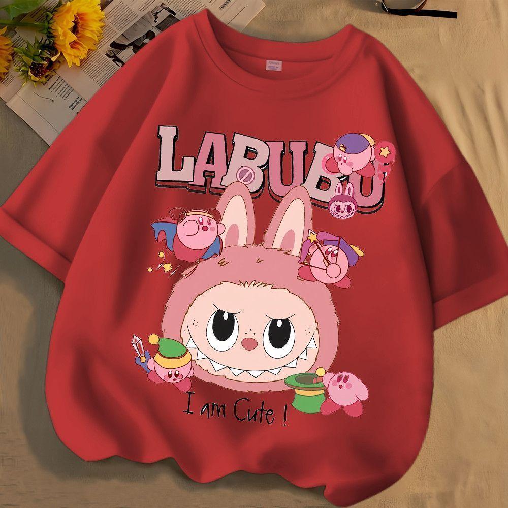 Hot New LABUBU Cartoon 3D Print Kids T Shirts Boy Girls Cool Short-Sleeved Child Clothing