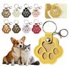 Pet Hair Keepsake Keychain Dog Cat Paw Shape Hair Storage Pendant Keychain Memorial Collection Keychain with Keyring Pet Memorial Gift