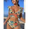 2025 New Women Print Summer Push Up Swimwear High Waist Bikini Set Bathing Suit Beachwear Female Holiday Swimsuit Swimming