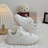 "2024 Autumn Women's Lightweight White Campus Flat Shoes - Casual & Sporty Style"
