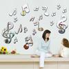 Removable Art Living Room Decoration Mural Decal Musical Note Acrylic 3D Mirror Wall Sticker