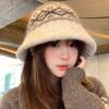 Knitted Wool Hat Women's Winter Warm Bucket Hat Retro Ethnic Wind Basin Hat