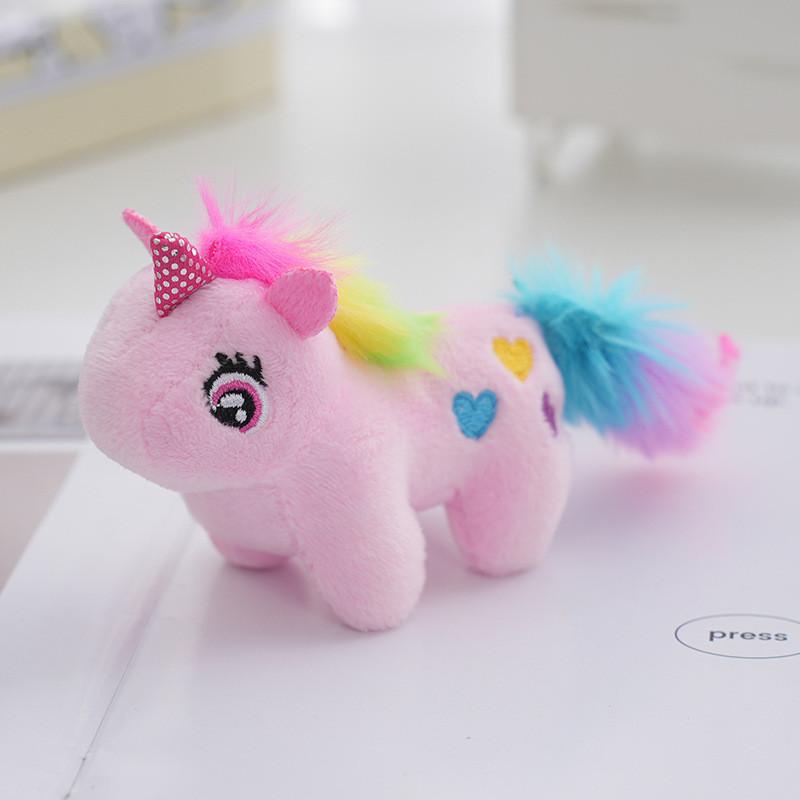 Unicorn Theme Cartoon Plush Toy Backpack Pendant Cute Keyring Decoration Gift