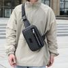 Men's PU Crossbody Chest Bag - Light Luxury, Trendy Casual Fashion, Large Capacity Shoulder Bag