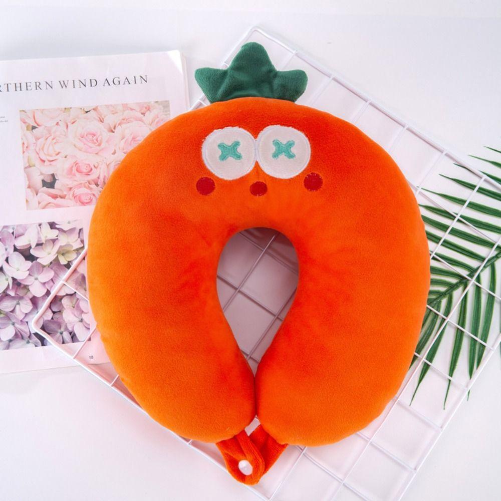 Portable Children Outdoor Travel Pillow Short Plush Flight Neck Pillow U-shaped Pillow