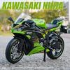 1/12 Kawasaki NIJIA ZX6R Motorcycle Alloy Car Toy Model Front Wheel Left Right Steering Rear Wheel Suspension Vehicle Kids' Gift