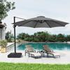 270CM Umbrella Replacement Canopy UV Protection Outdoor Garden Patio Backyard Parasol Market Table Top Umbrella Replacement Fabric Cloth Cover