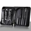 9pcs Nail Clippers Set Manicure Beauty Set Zipper Bag Stainless Steel Dead Skin Nail Scissors Tools