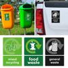 Recycle Sticker for Trash Can Self-Adhesive Waterproof Waste Sorting Signs for Home